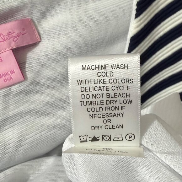 Lilly Pulitzer Dress Women's Small Briella Ottoman Stripe Cap Sleeve Zip Back - Picture 14 of 16